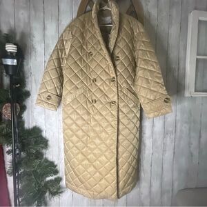 Rebecca Minkoff Quilted Tan Puffer Coat